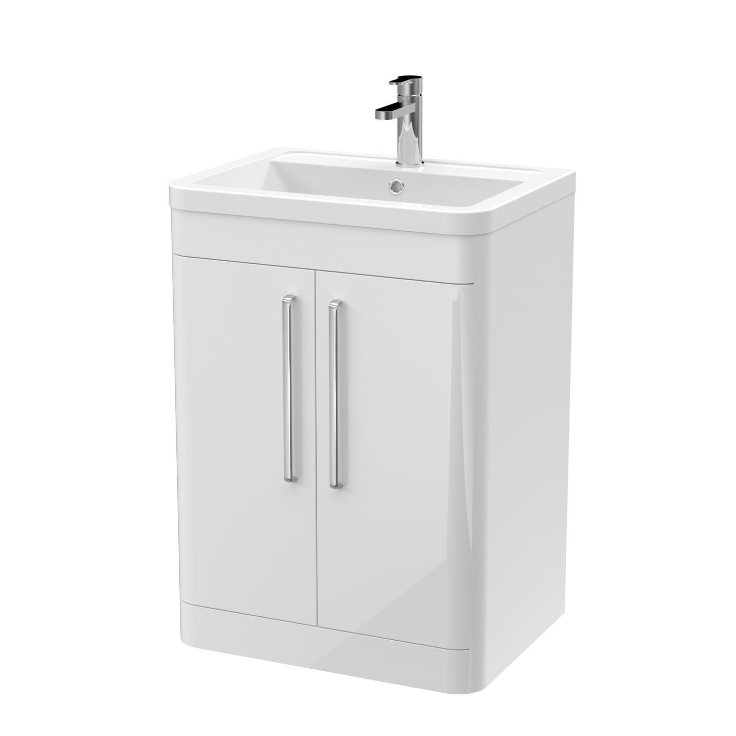 Nuie Parade 610mm Floor Standing 2 Door Vanity Basin Unit With Basin