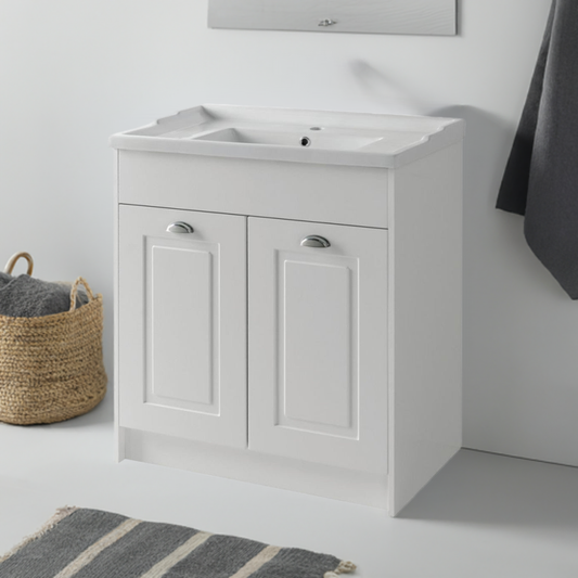 Astley 800mm Floor Standing 2 Door Unit & Basin by Kartell