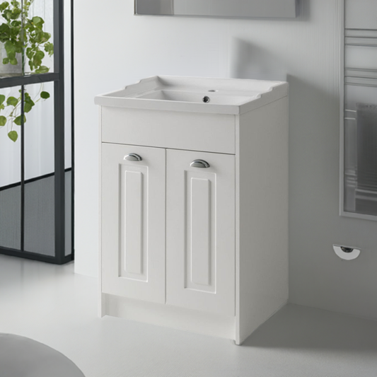 Astley 600mm Floor Standing 2 Door Unit & Basin by Kartell