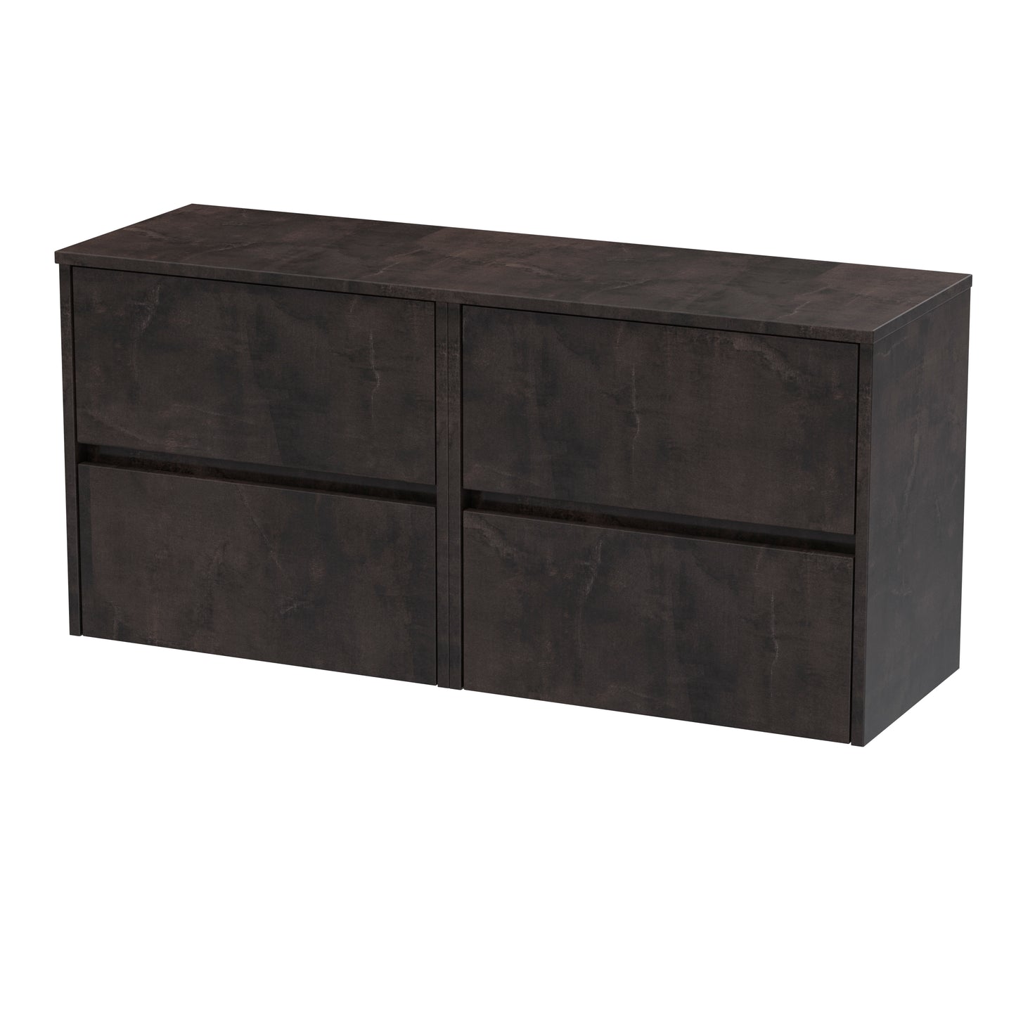 Nuie Havana 1200mm Wall Hung 4 Drawer Unit With Colour Match Worktop