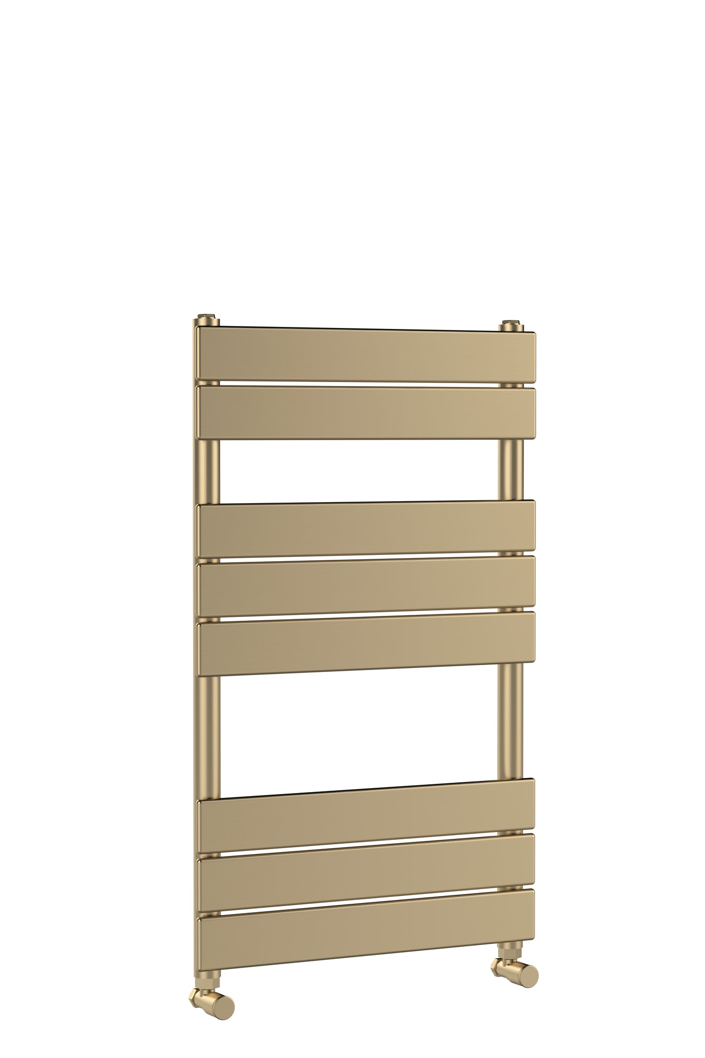 Arion Square Towel Radiator with Flat Panels 840mm x 500mm - Brushed Brass