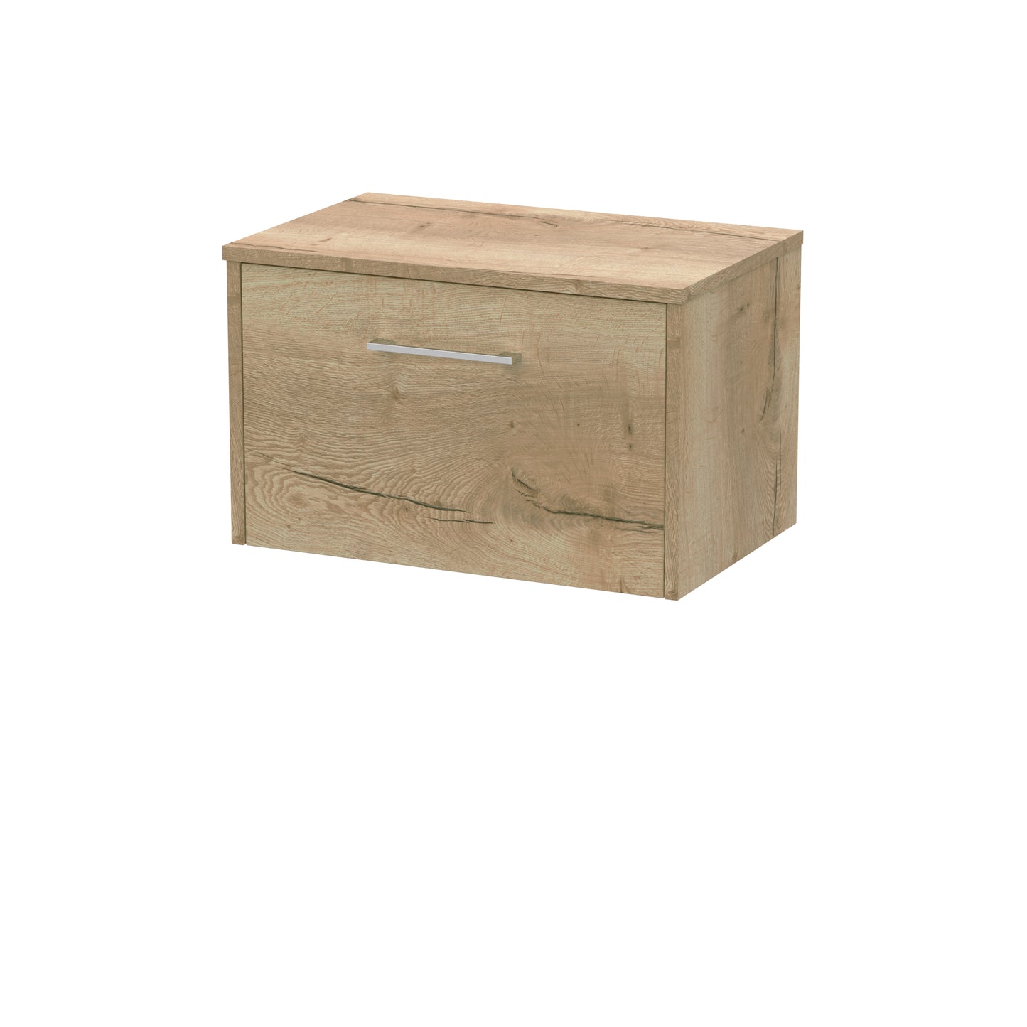Hudson Reed Juno 600mm Wall Hung Single Drawer Vanity Unit With Worktop & Handle