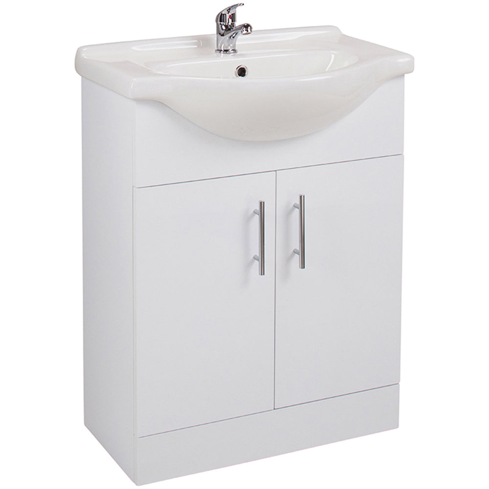 Arley KASS 550mm White 2 Door Basin Unit With Basin