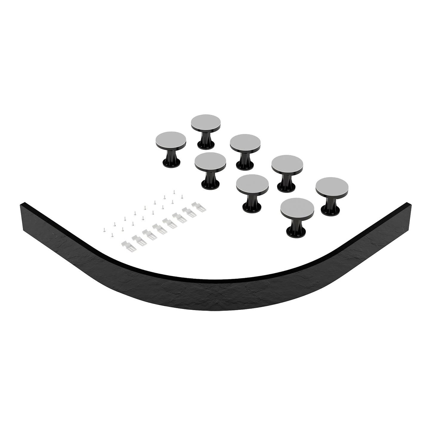 Nuie For Pearlstone 1000-1200mm Quadrant & Offset Trays Leg Set With Plinth, Legs, Clips & Screws