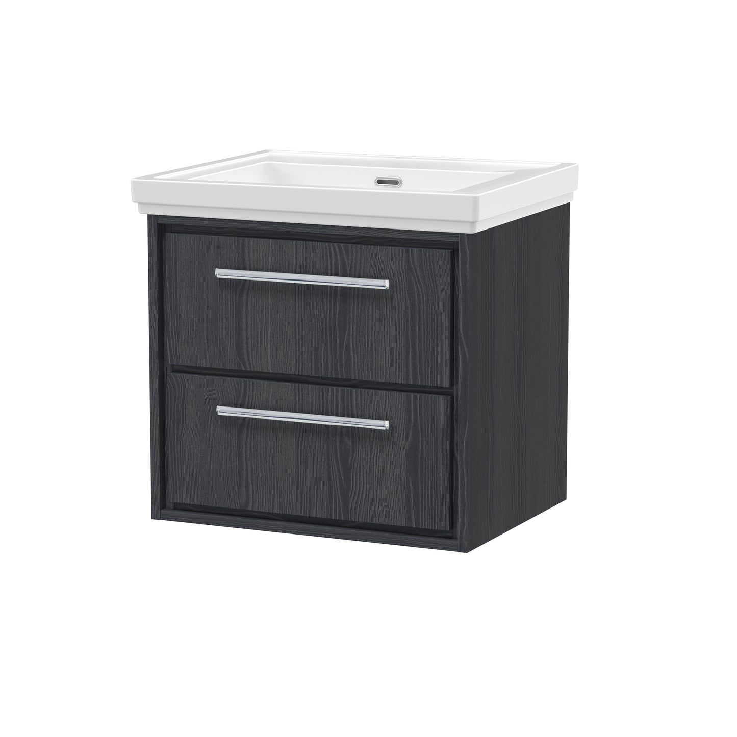 Lille 600mm Wall Hung 2-Drawer Vanity with Basin - 0 Tap Hole