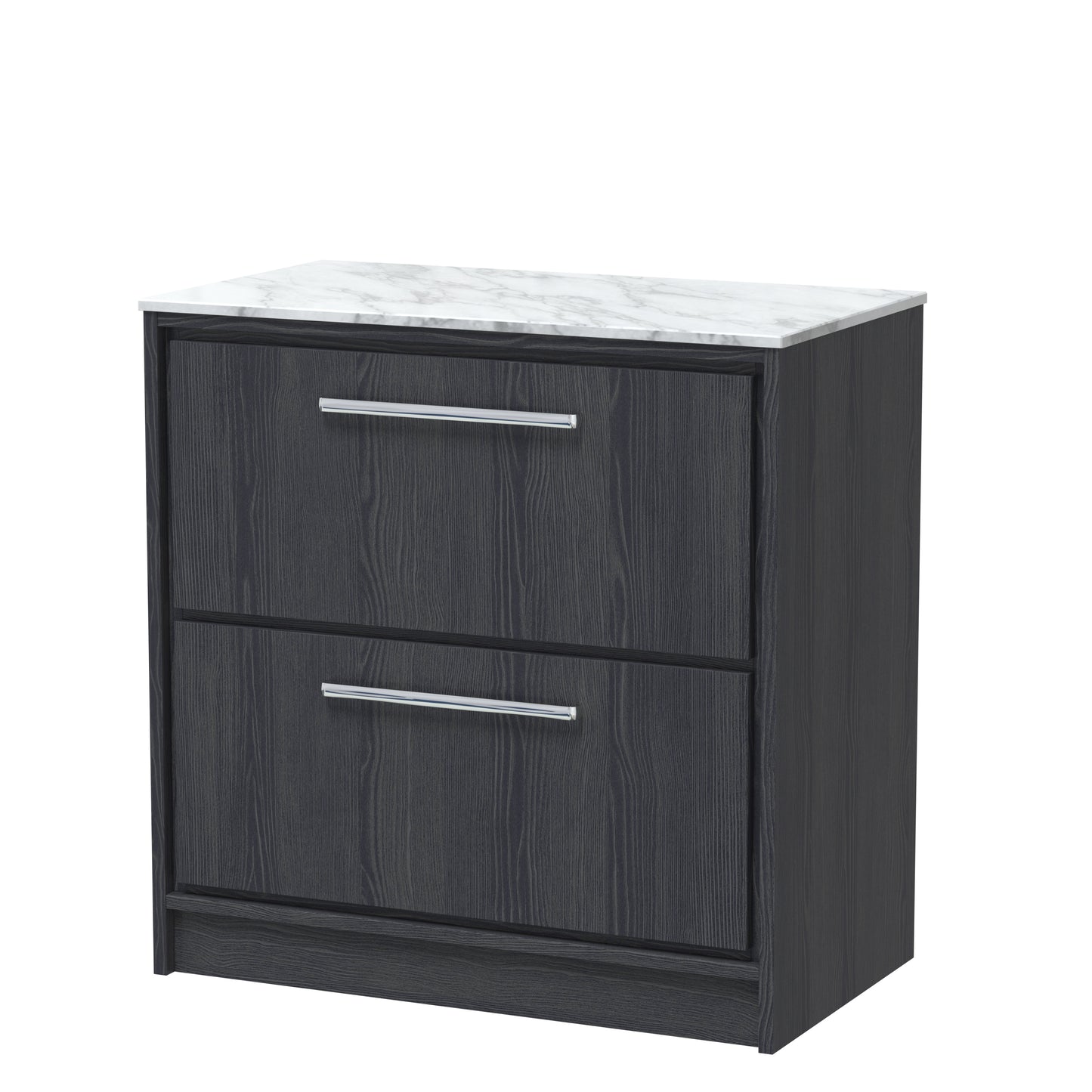 Hudson Reed Lille 800mm Floor Standing 2-Drawer Vanity Unit With Marble Worktop