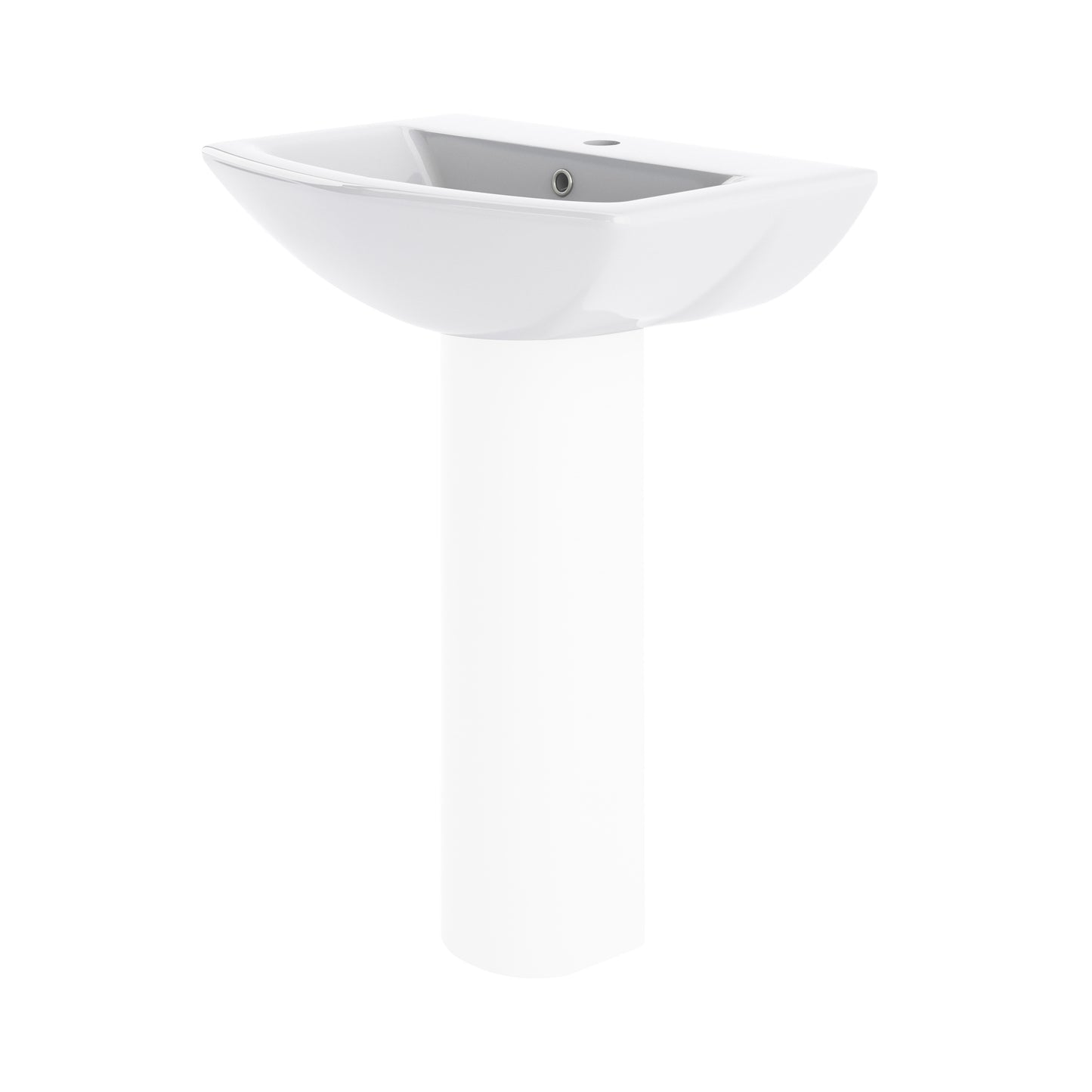 Ettore 600mm Medium Basin 1 Tap Hole