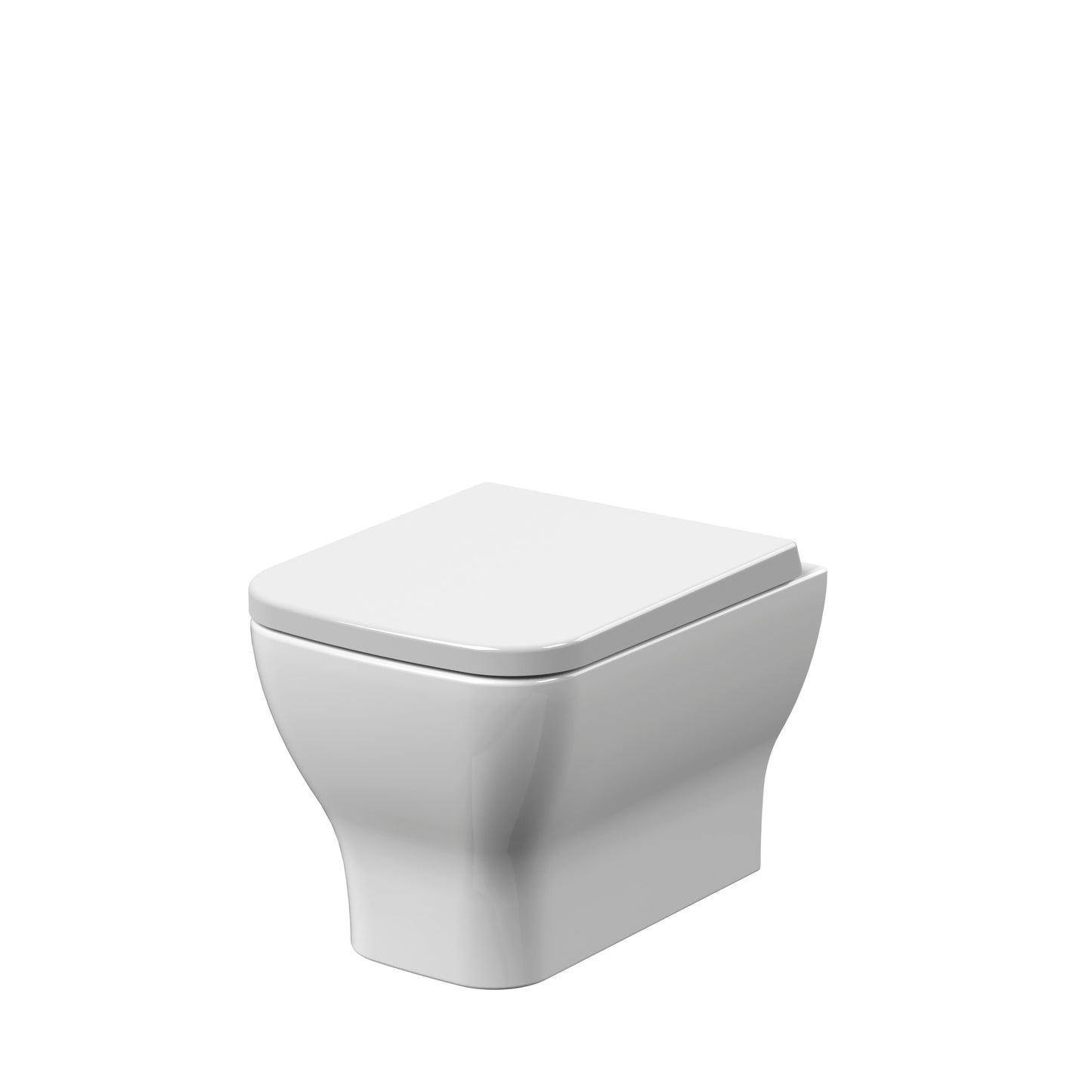 Acer Wall Hung Toilet Pan & Soft Close Seat - White