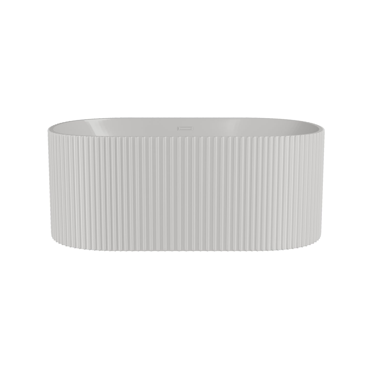 Fluted Oval Freestanding Bath by Nuie