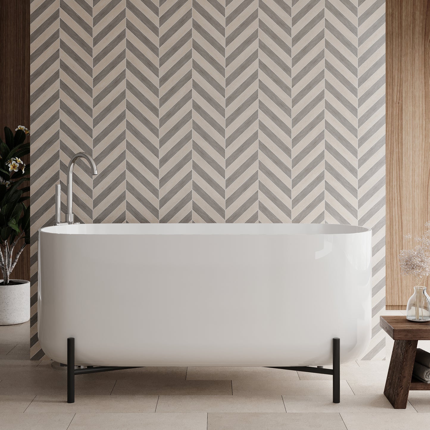 Elevated Freestanding Bath & Stand by Nuie