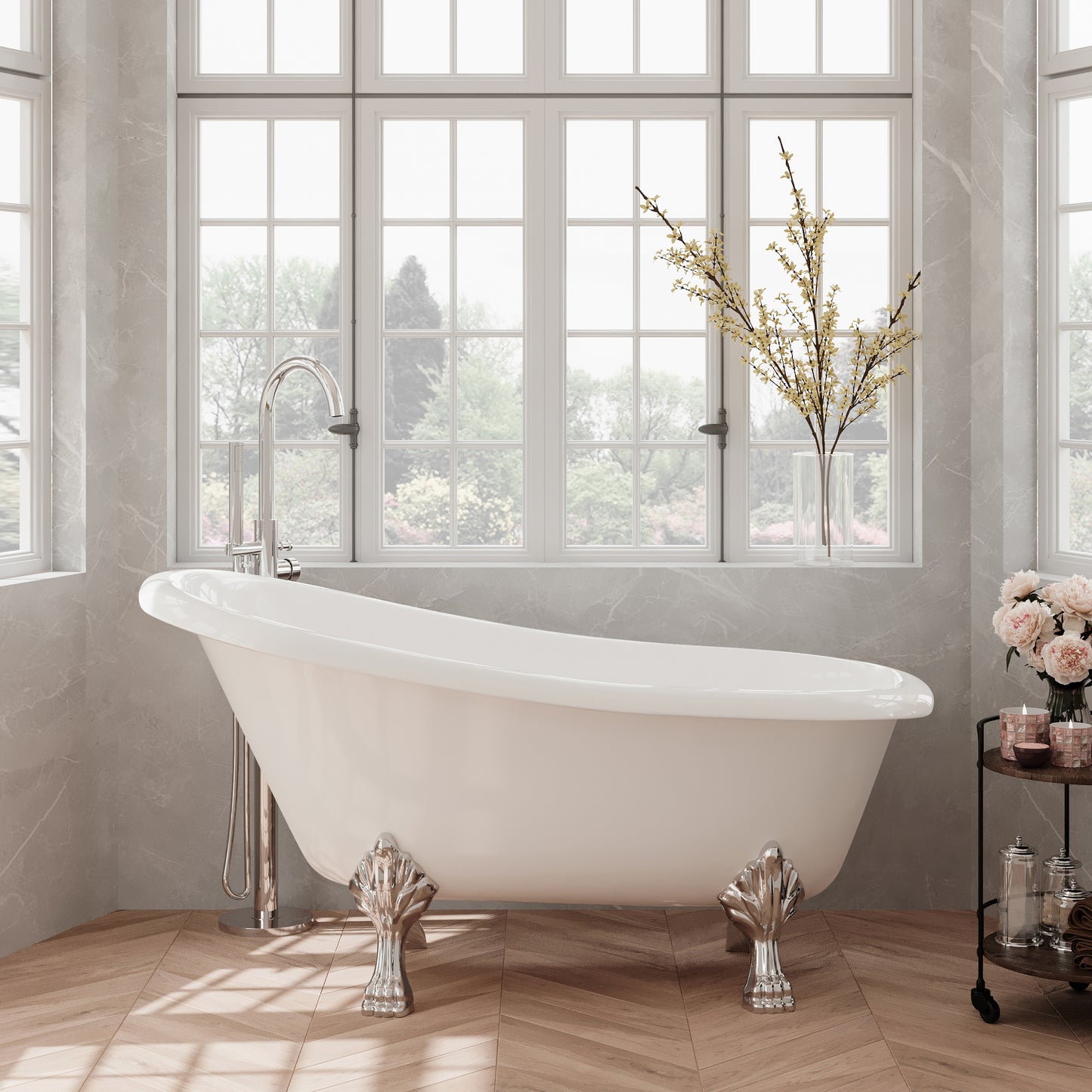 Chronos Freestanding Bath & Feet by Nuie