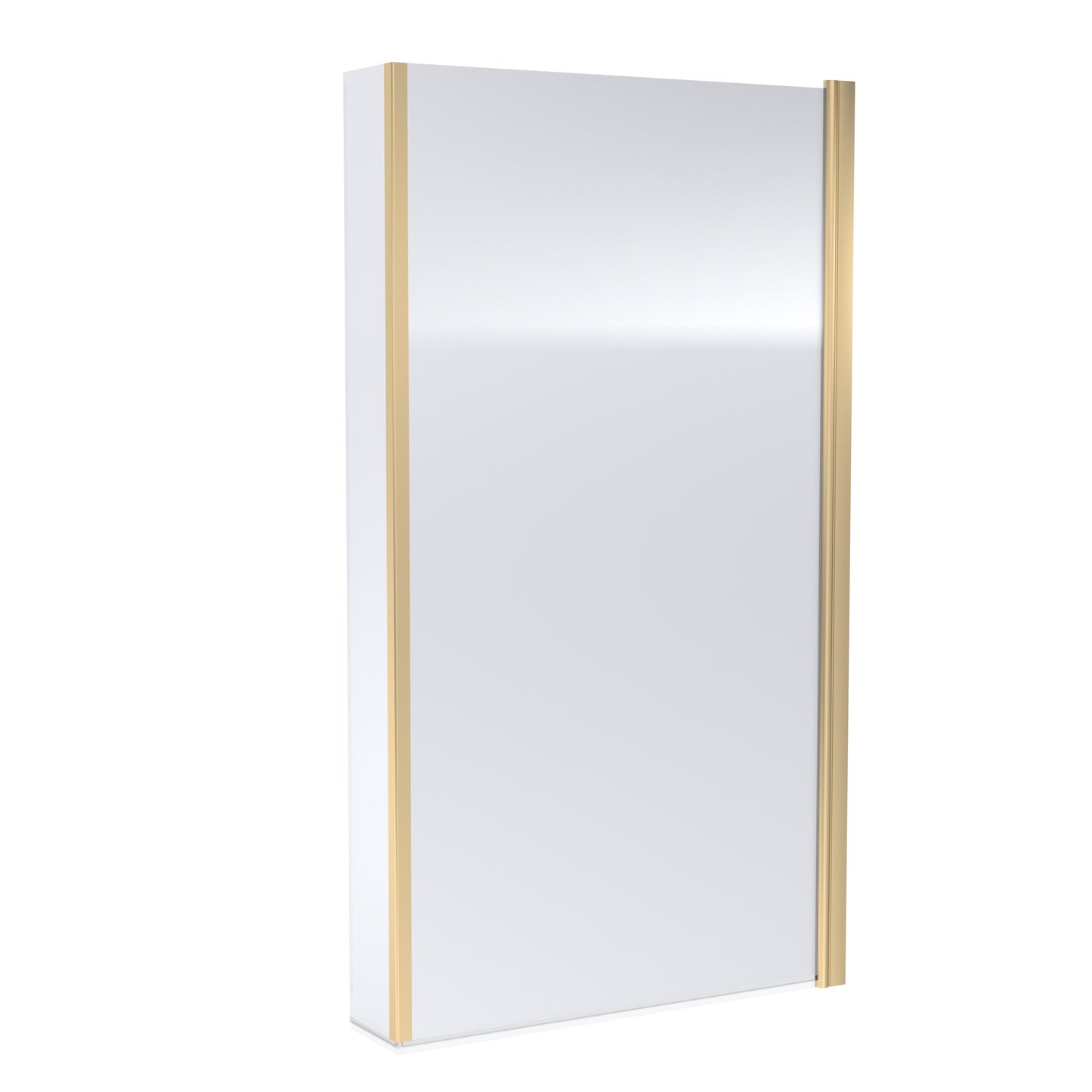 L-Shaped Hinged Bath Screen with Fixed Return