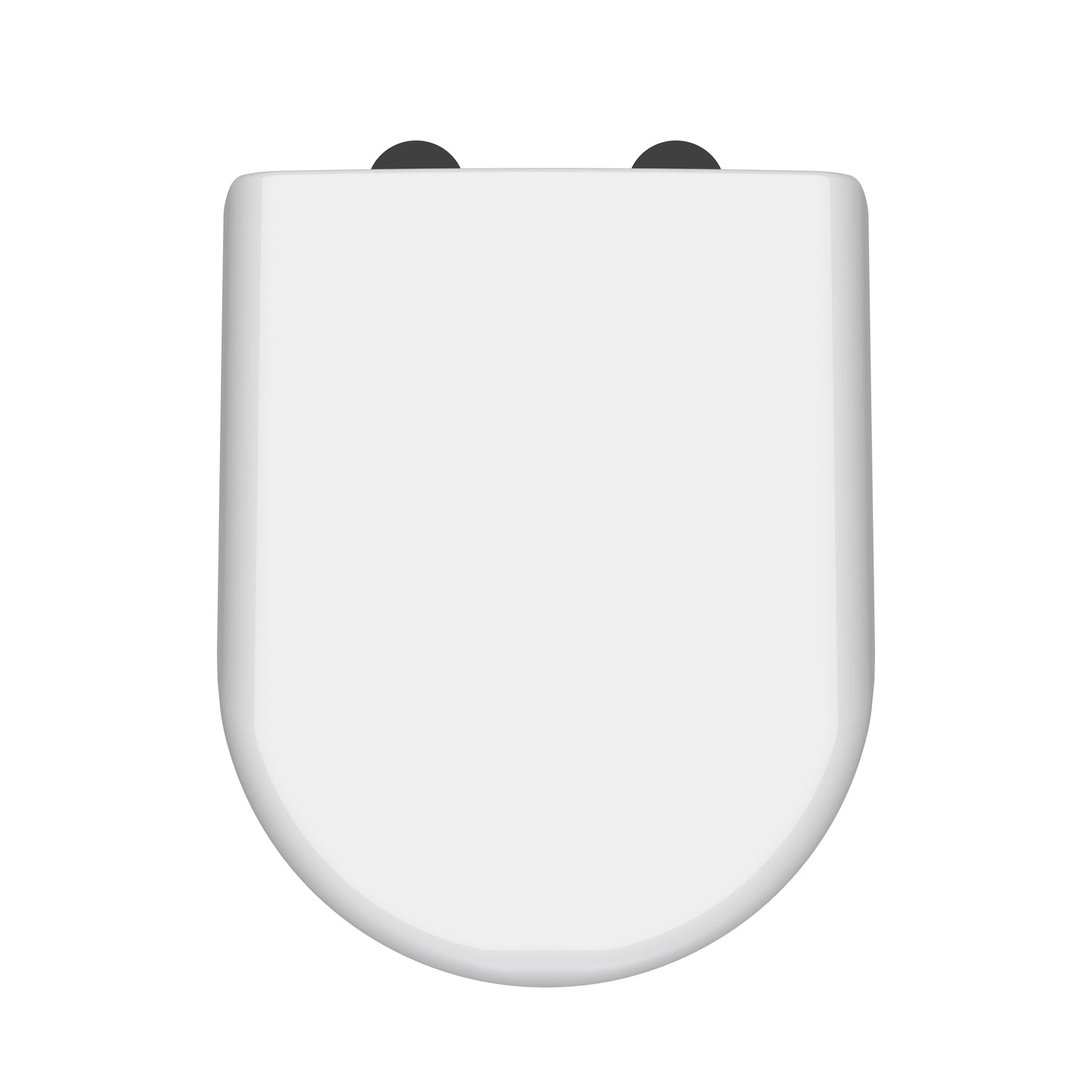 Nuie D Shape Gloss White Toilet Seat With Soft Close Quick Release