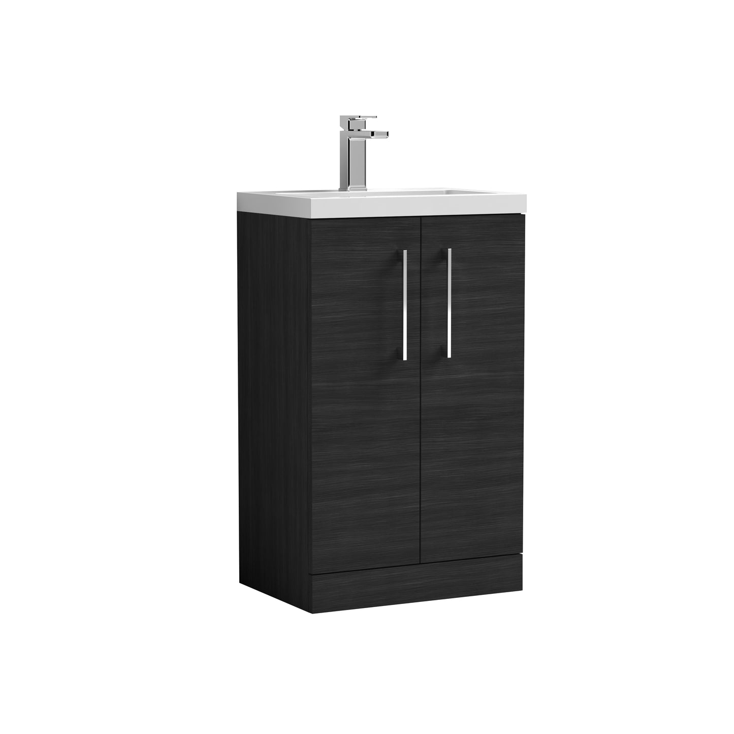 Arno 500mm Floor Standing 2 Door Compact Unit with Polymarble Basin by Nuie