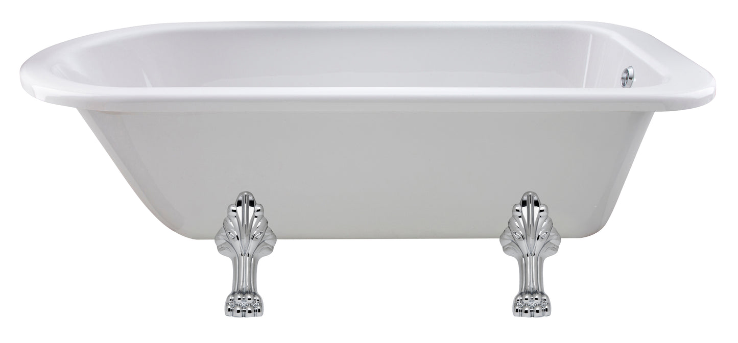 Hudson Reed Barnsbury Traditional 1700mm x 750mm Roll Top Freestanding Bath With Leg Set