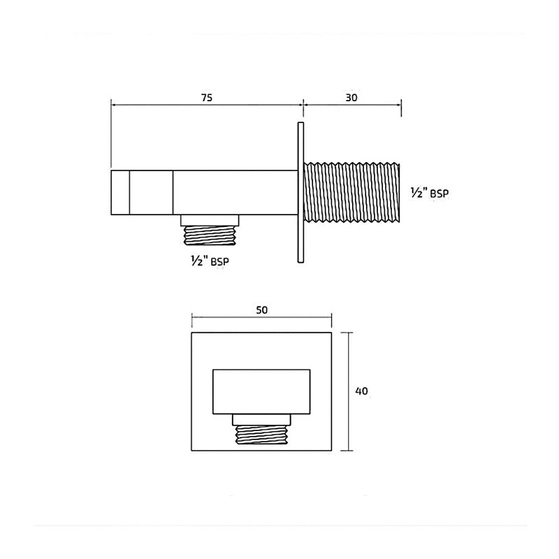 Chrome Outlet Elbow With Bracket (SY-WHH02)