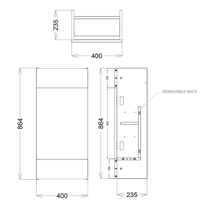 Synergy Blend 400Mm Compact Floor Vanity Unit Basin (SY-BLE40CVMG & SY-BLE40CBSN)