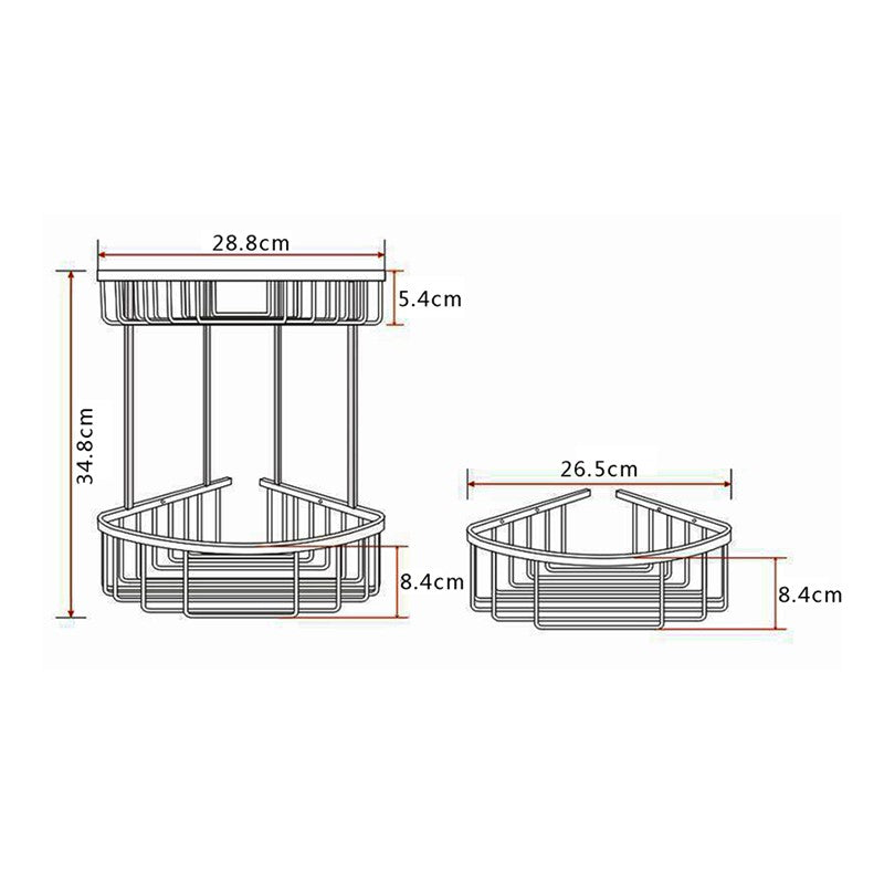 Synergy Stella Wire Double Corner Basket (SY-WB26K)