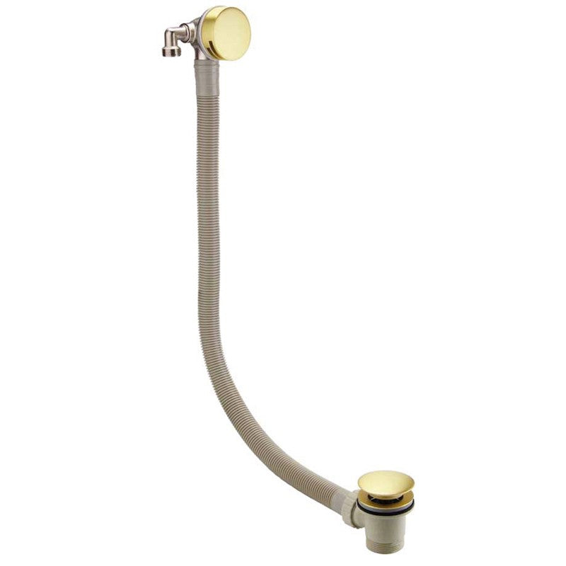 Bath Overflow Filler & Pop-up Waste Brushed Brass by Synergy
