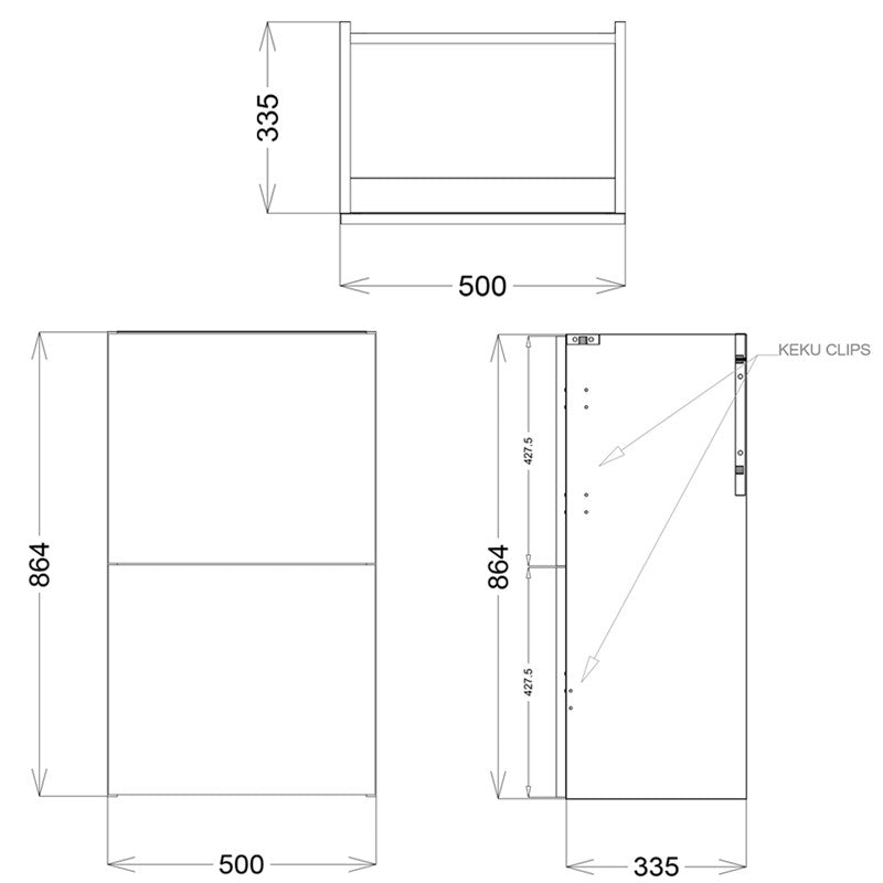Synergy Blend 600Mm Full Depth Wc Unit (SY-BLE60WCFDMG)