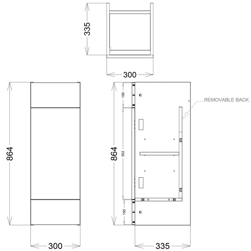 Synergy Blend 300Mm Full Depth Base Unit Copy (SY-BLE30BUFDMW & SY-BLE10FDCG)