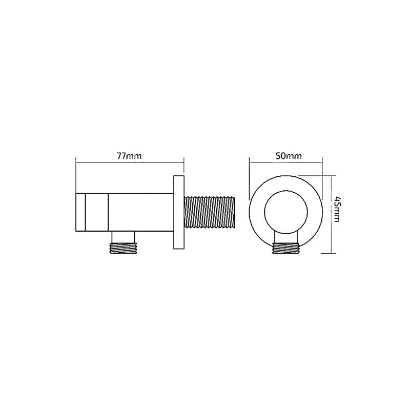 Chrome Outlet Elbow With Bracket (SY-WHH02)