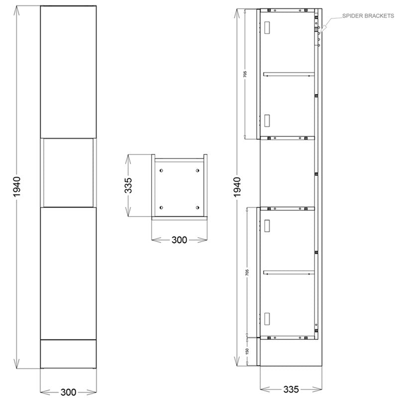 Synergy Blend 300Mm Tall Unit (SY-BLE30TUMG)
