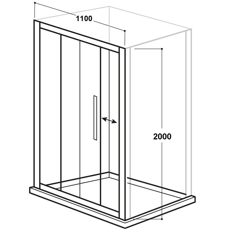 Vodas 8 Sliding Door Framed Shower Enclosure by Synergy