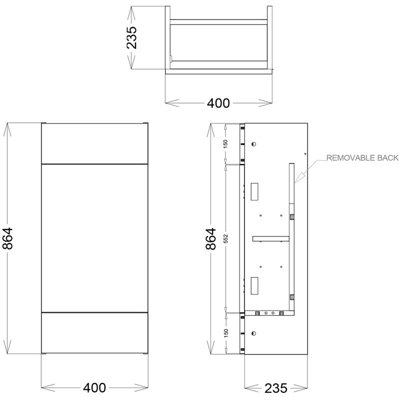 Synergy Blend 400Mm Compact Base Unit (SY-BLE40BUCMW & SY-BLE10CCG)