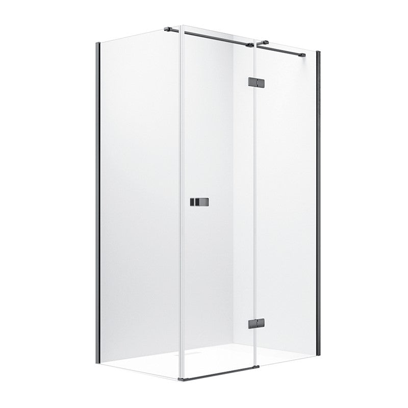 Stella 8 Single Door Black Shower Enclosure by Synergy