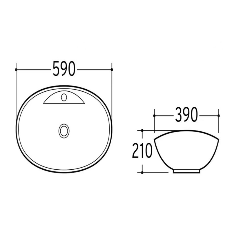 Coracle Countertop Basin (SY-FLU08)