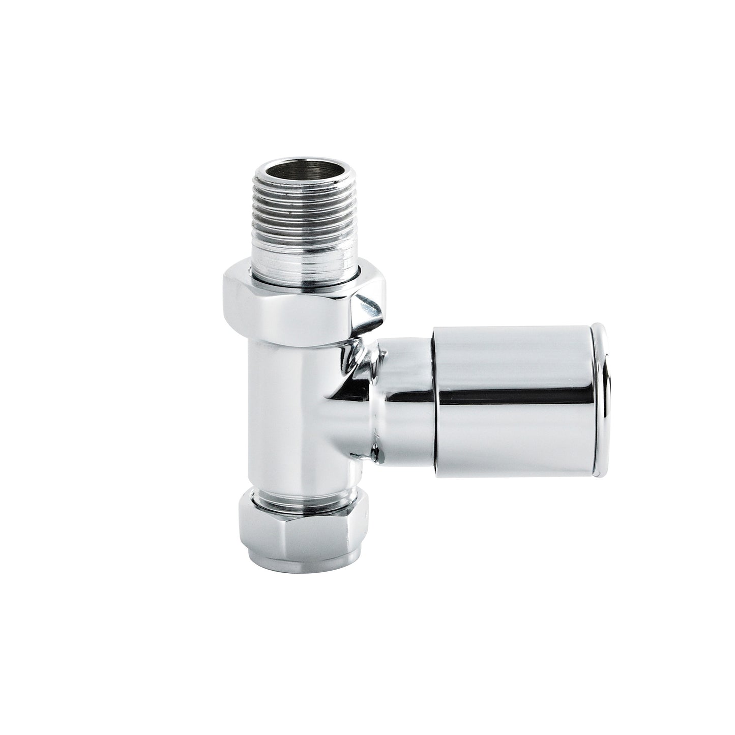 Synergy Round Straight Rad Valves - Chrome