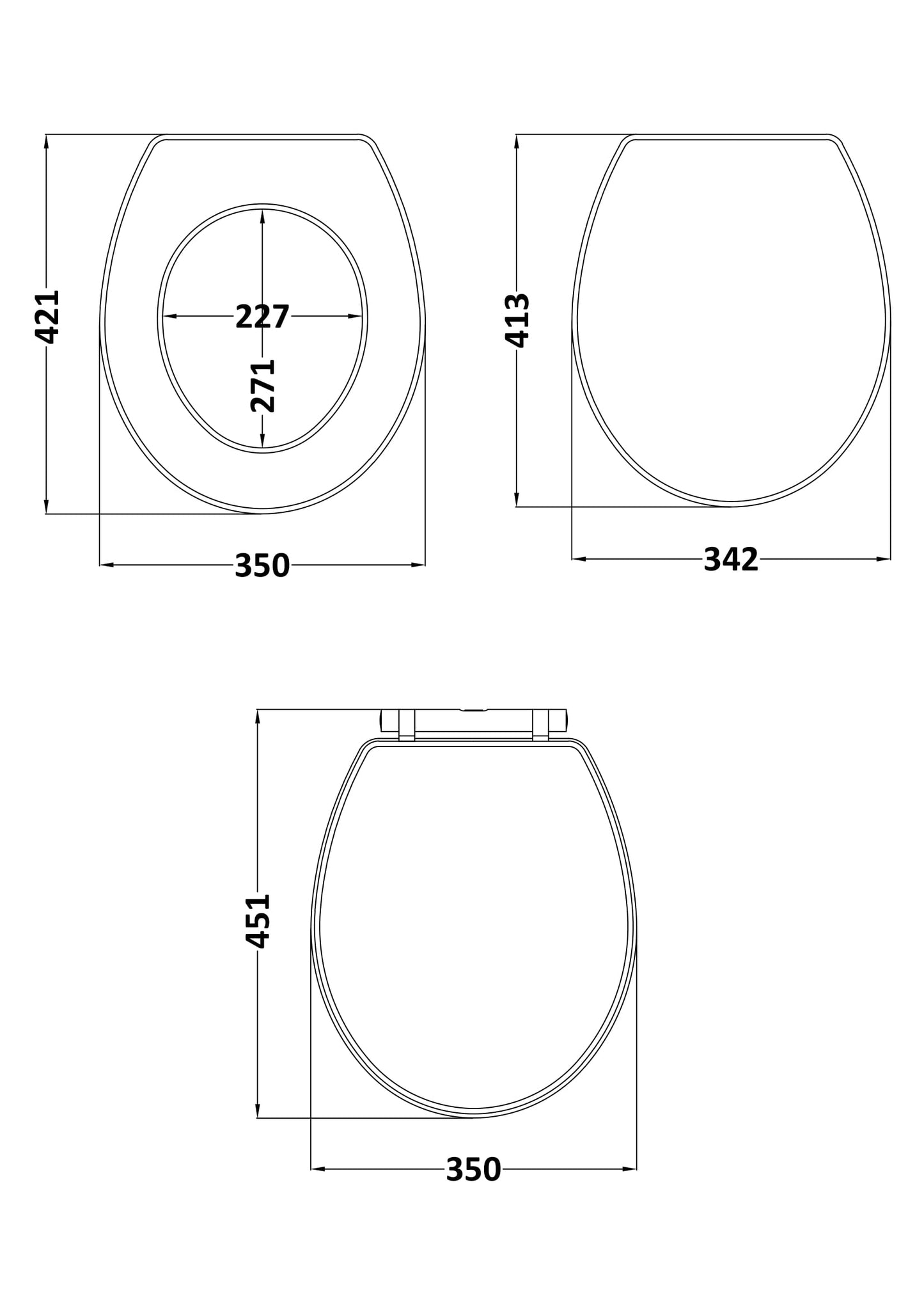 Henbury Soft Close Wooden Toilet Seat by Synergy