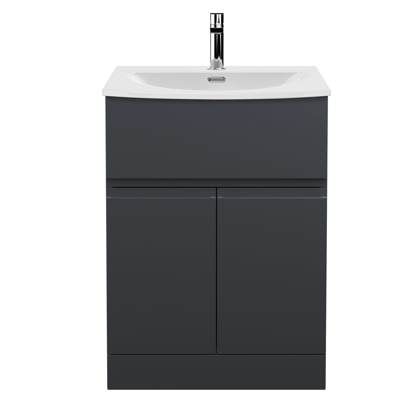 Hudson Reed Urban 600mm 2 Door 1 Drawer Floor Standing Vanity Unit with Basin
