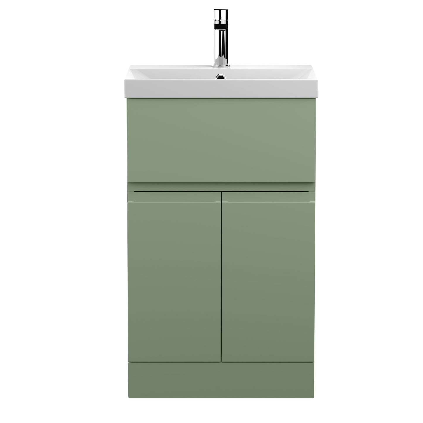 Urban 500mm Floor Standing 2-Door/Drawer Unit and Thin-Edge Basin 1 Tap Hole