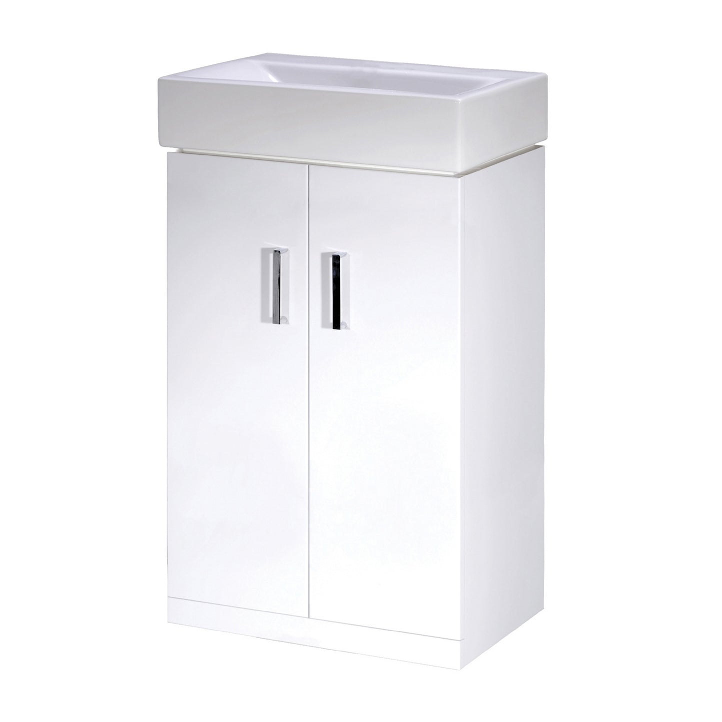 Nuie Mayford 450mm Floor Standing 2 Door Vanity Unit with Ceramic Basin