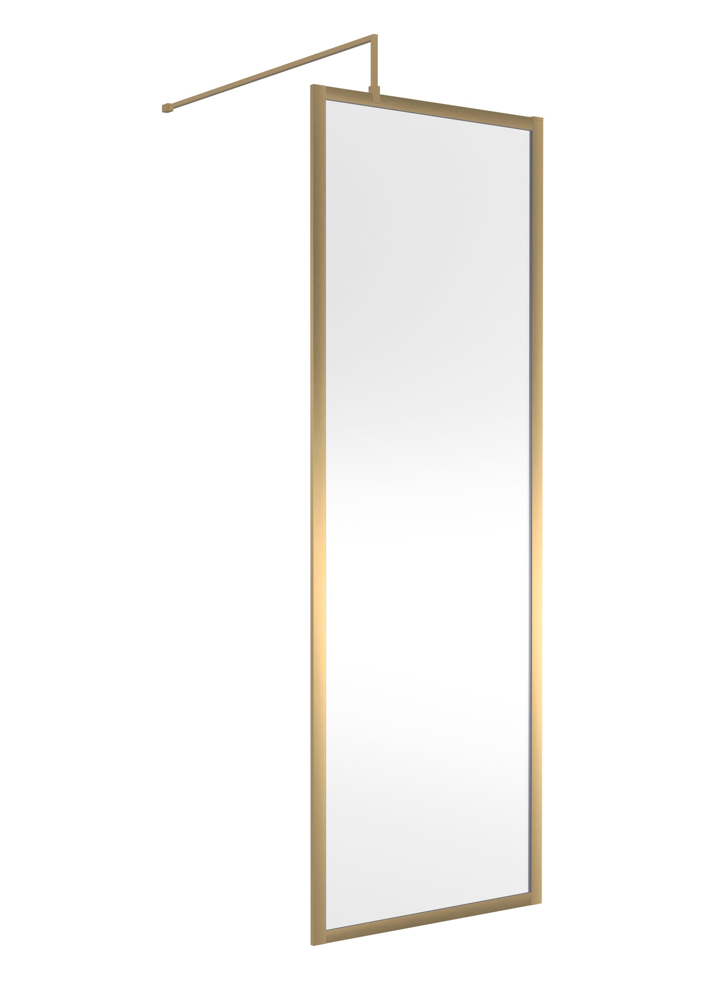 Full Outer Frame Wetroom Screens Full Outer Frame Wetroom 8mm Toughened Safety Glass Screen & Support Bar 1950mm x 700mm x 8mm