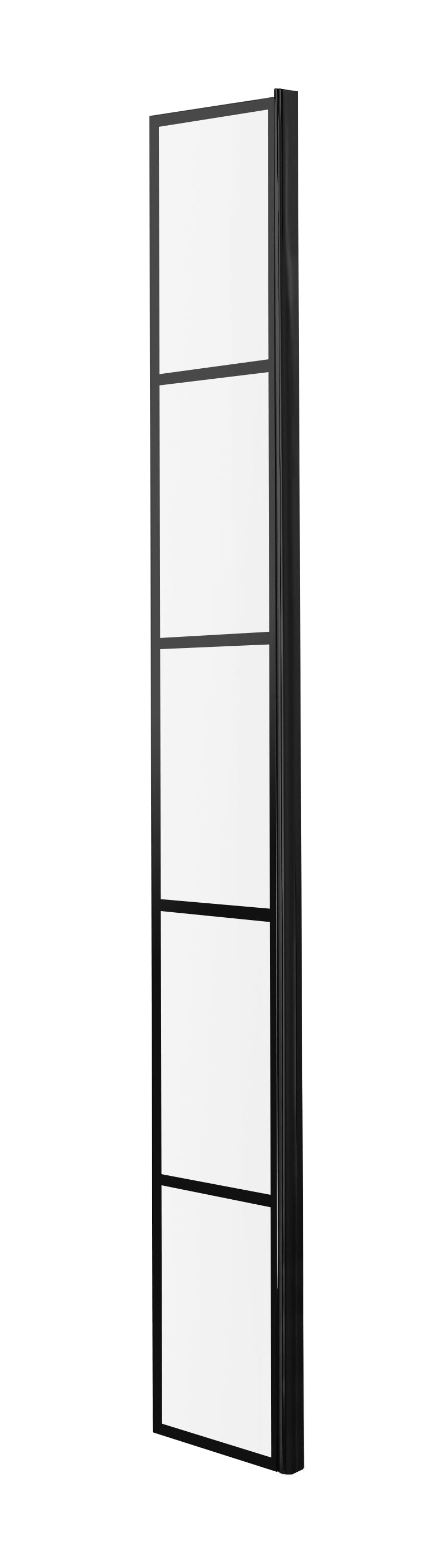 Synergy Vodas 215mm Wetroom Return Screen - Matt Black