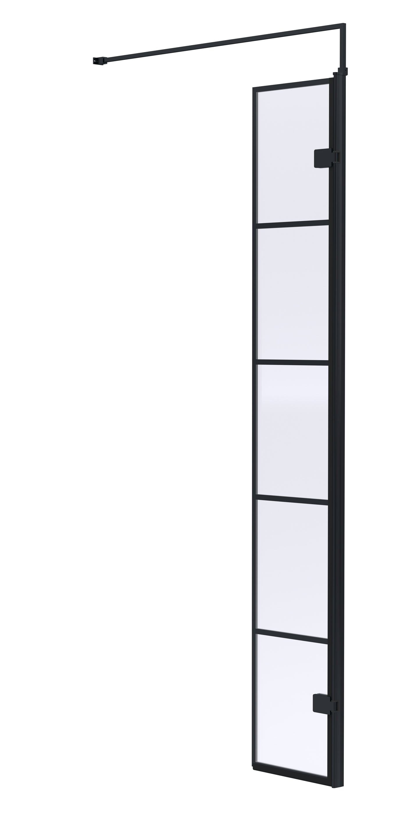Synergy Vodas 300mm Wetroom Swing Screen - Matt Black