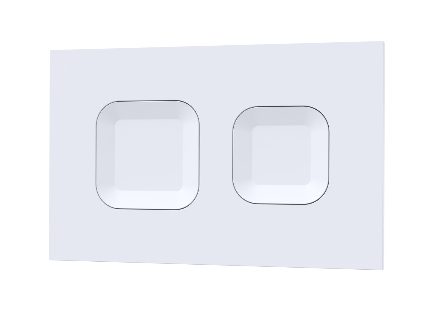 Matt White Square Dual Flush Push Button