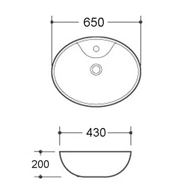 Cupy White Countertop Basin (SY-CTB6105B)