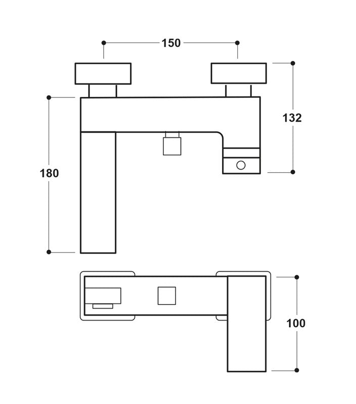 Synergy Studio Eb Wall Mounted Chrome Bath Shower Mixer (SY-EB13-N)