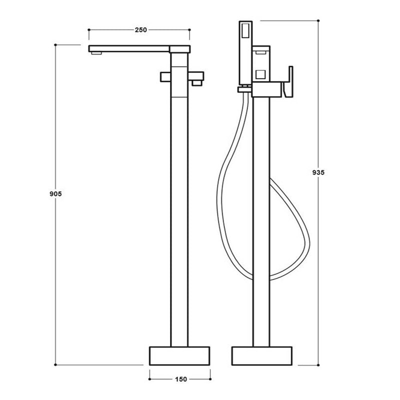 Synergy Studio Eb Freestanding Bath Shower Mixer (SY-EB88-N)