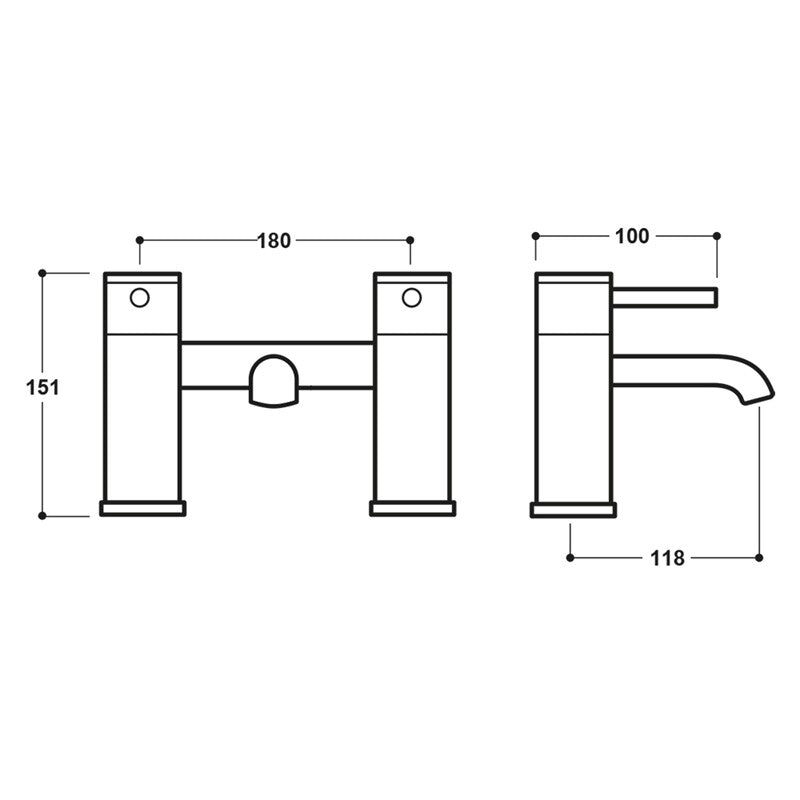 Synergy Studio G Brushed Brass Bath Filler (SY-G03BB)