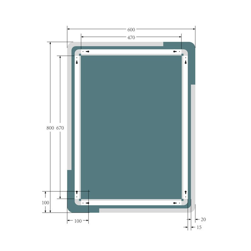 Synergy Genoa Led Strip Mirror With Touch Switch (SY-IL-29N)