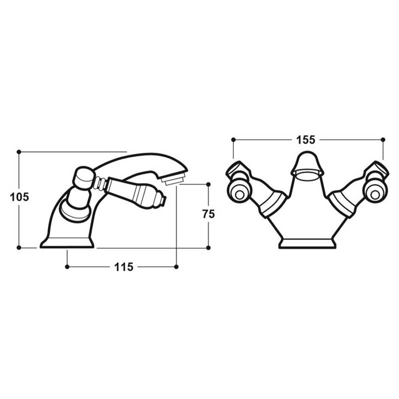 Synergy Henbury Kb Lever Basin Mixer (SY-KB05-N)