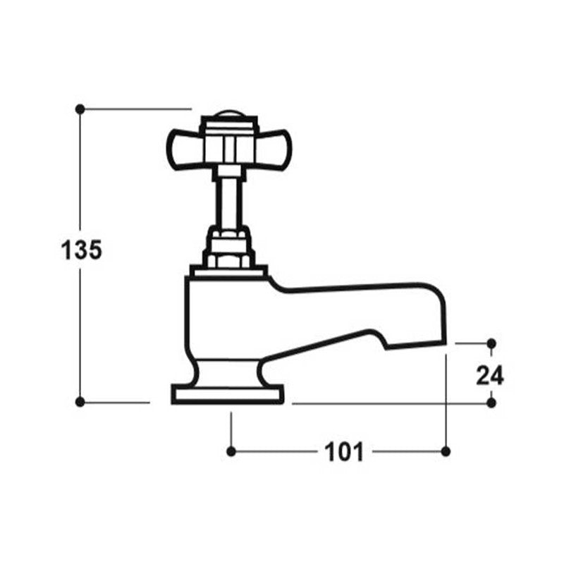Synergy Henbury Kc Cross Basin Taps (SY-KC01-N)