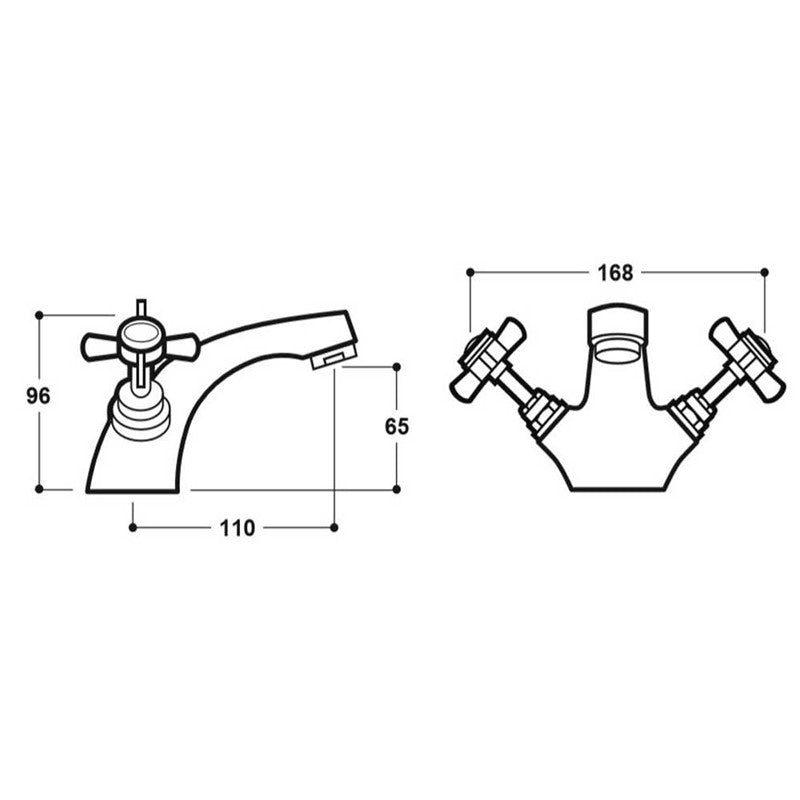 Synergy Henbury Kc Cross Basin Mixer (SY-KC05-N)