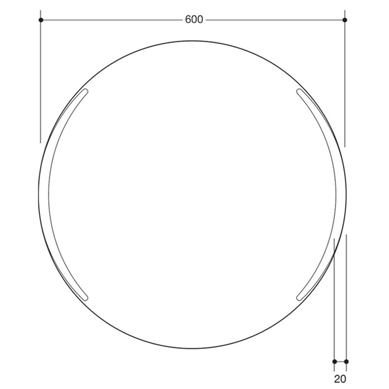 Synergy Verona Led Strip Mirror With Infra Red Switch (SY-OV-2N)