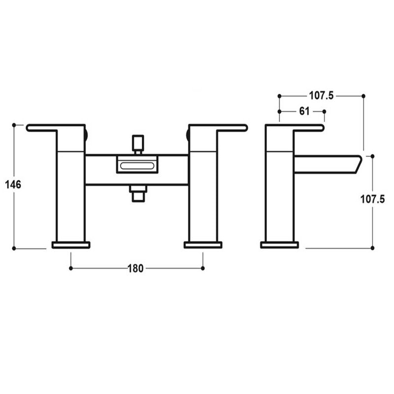 Synergy Studio Qb Bath Shower Mixer (SY-QB04-N)